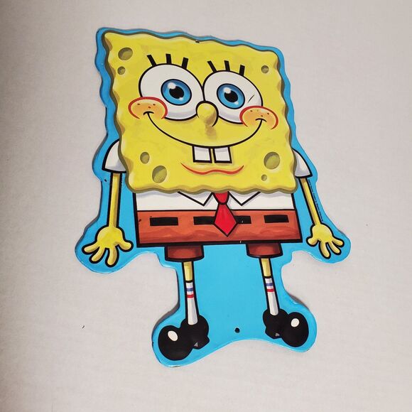 SpongeBob SquarePants Metal Tin Sign Wall Decor Nickelodeon Vintage Style Plaque - Picture 1 of 12